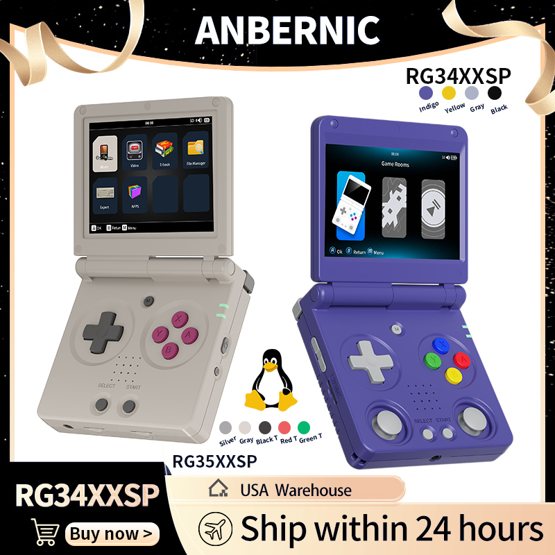 Retro Gaming App - Anbernic RG34XXSP RG35XXSP Console de jeu