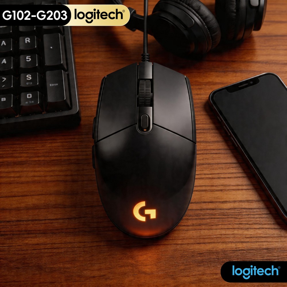 Logitech Mouse G203 - Souris de jeu Logitech G203, noir