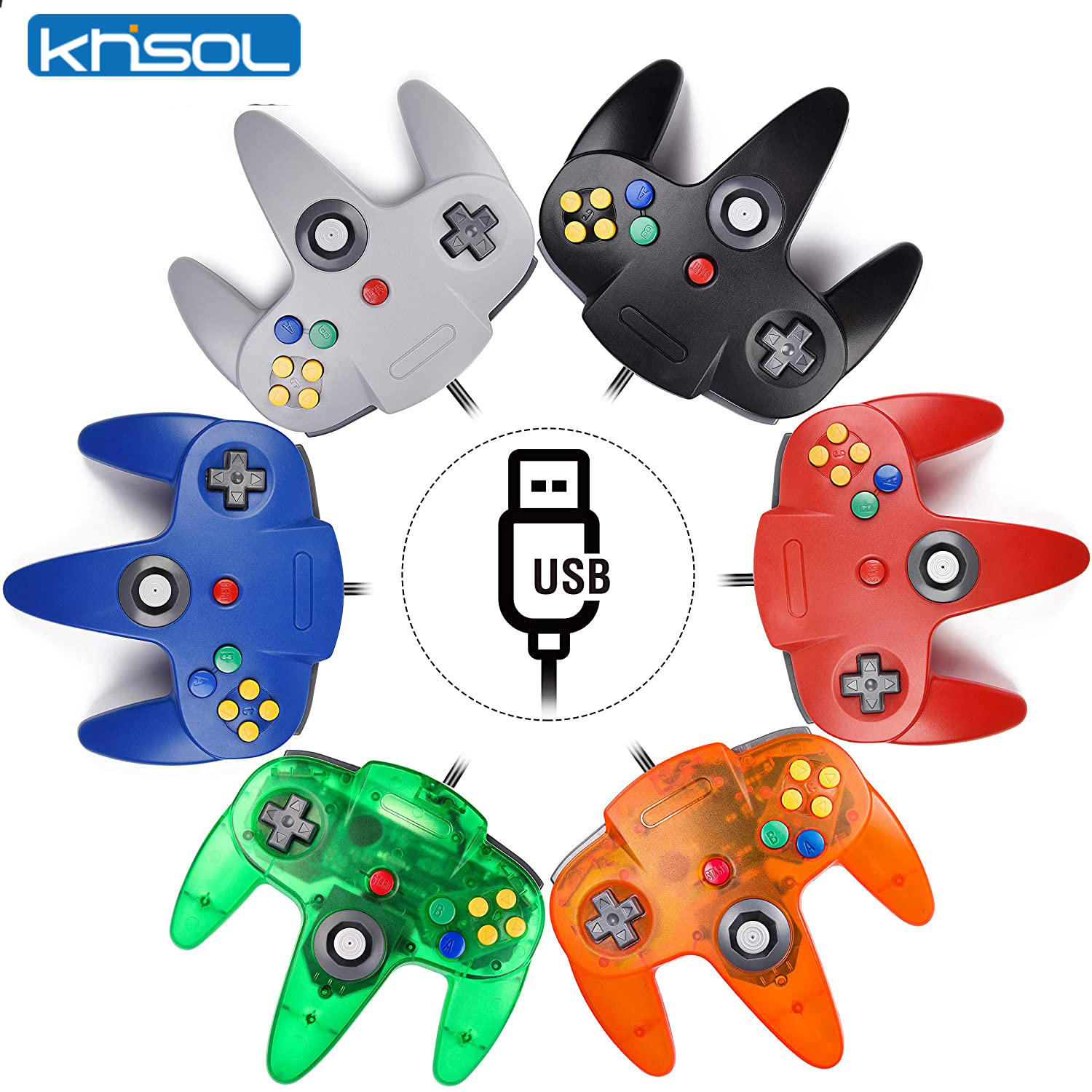 Retro Gaming App - N64 contrôleur classique USB filaire télécommande