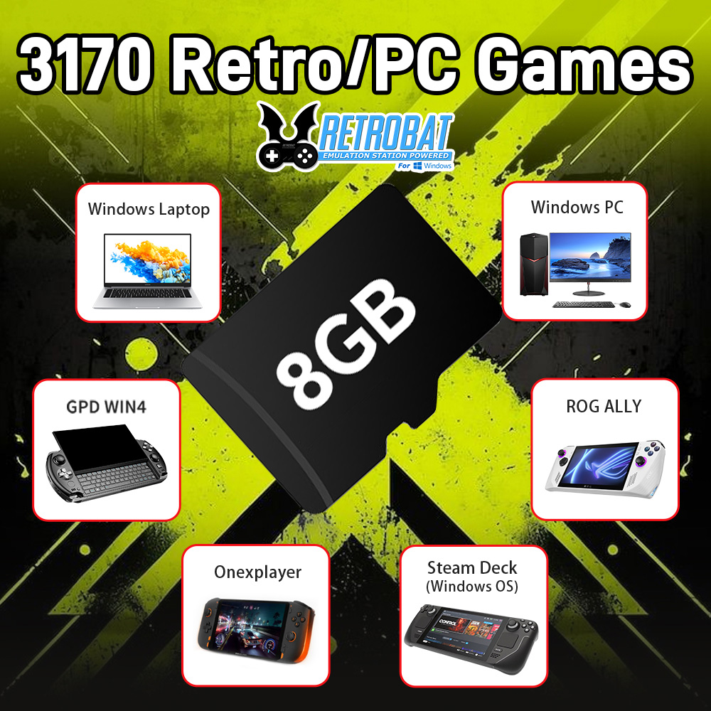 Retro Gaming App - Carte de jeu TF de 8