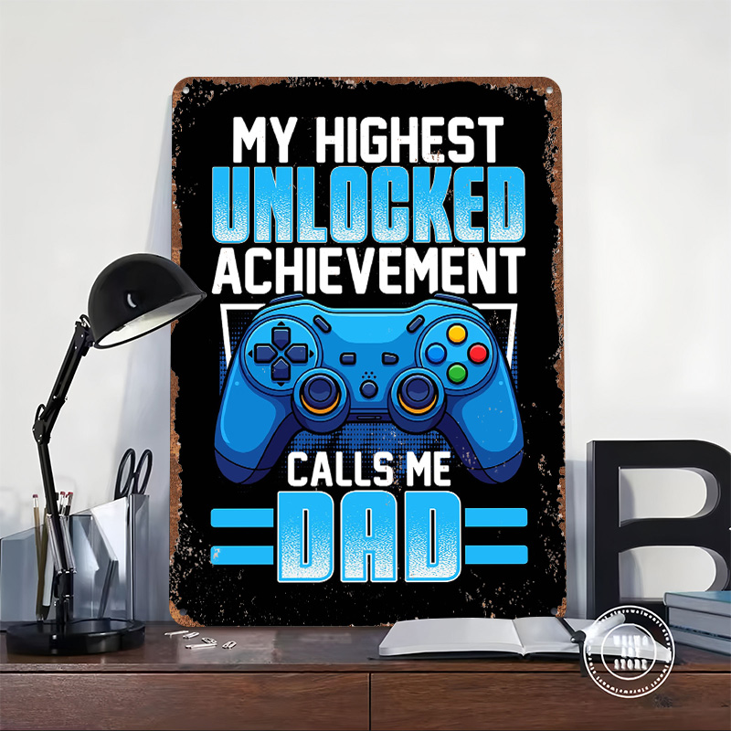 Affiche en métal personnalisée - Retro Gaming Achievements avis et prix